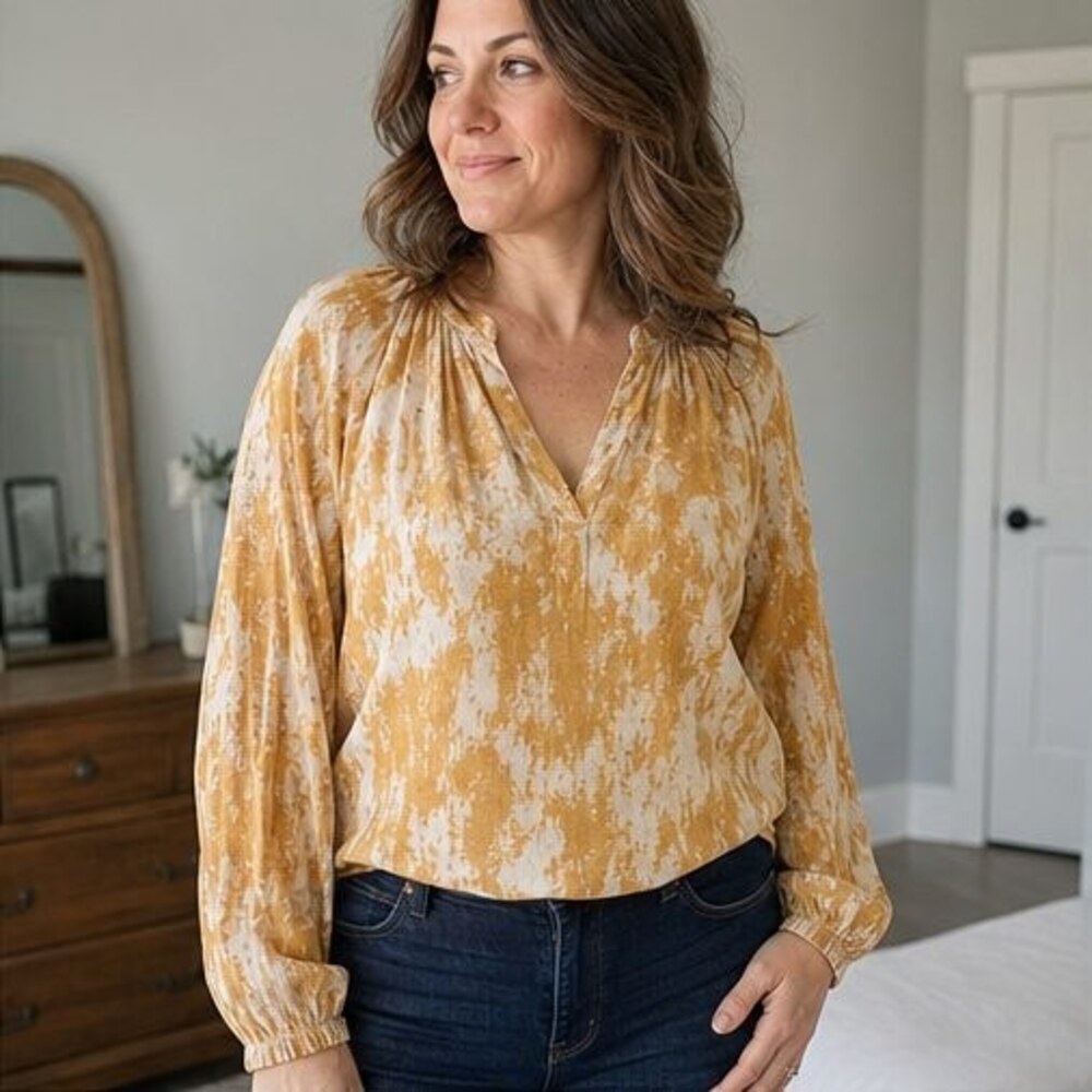 Teal Ruffle Blouse - Picture 2 of 6